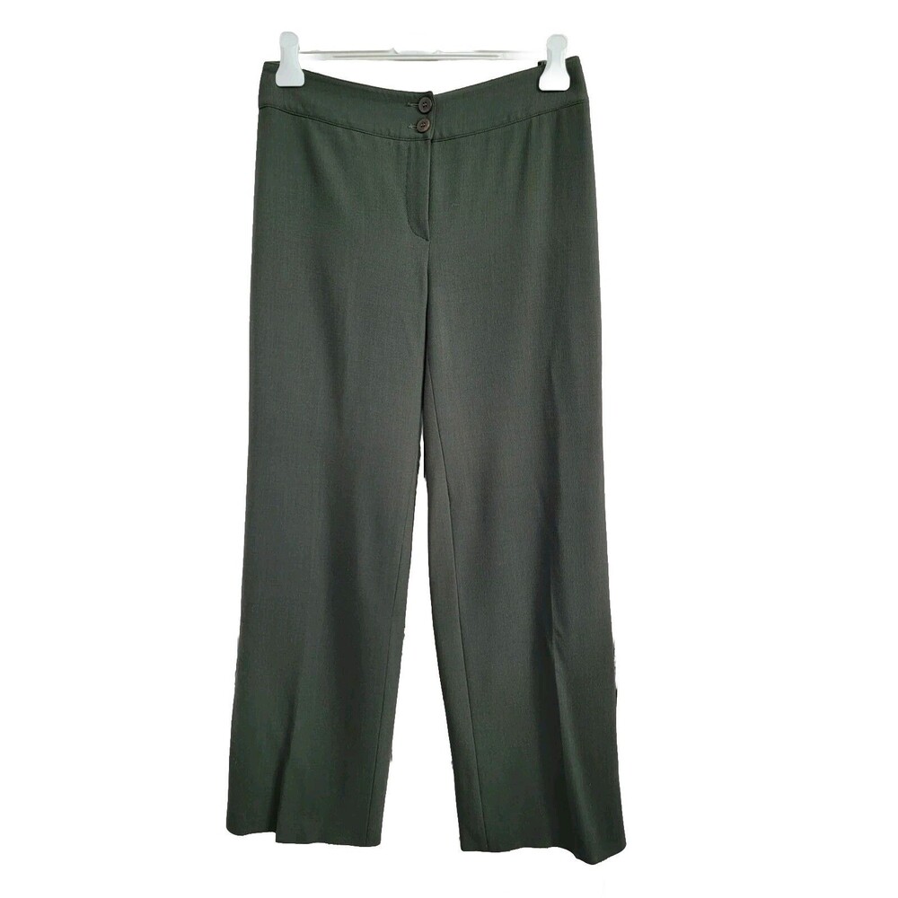 Armani Collezioni 10 Wide Leg Dress Pants Slacks Trousers Gray Designer EUC‎